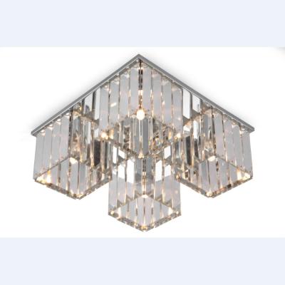 China Modern Crystal Ceiling Light Mini Chandelier Fitting for Kitchen Island Entry Hallway Bedroom, G9 Base, Chrome Ceiling Lamp for sale