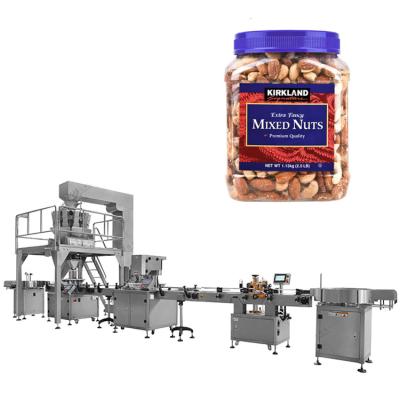 China High Efficiency Iced Candy Nuts Filling Machine PET Glass Bottle Jar Food Canning Machine Granule Full Automatic Packaging Equipment for sale