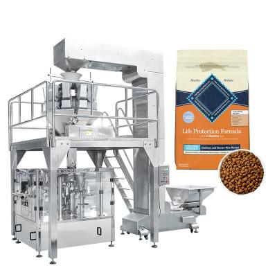 China Automatic Food 1kg 2kg 5kg Dog Cat Fish Turtle Food Treat Bag Packing Rotary Packaging Machine for sale