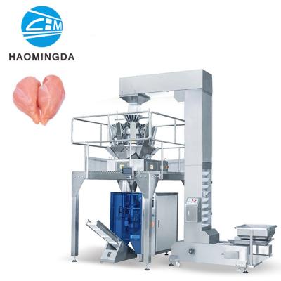 China Full Automatic Jelly Multi Head Food Wrapping Machine Full Automatic Fish Meatball Chicken Leg Chicken Leg Quantitative Food Weighing for sale