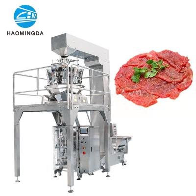 China Frozen Food Steak Chicken Chop Meat Products Whole Chicken Beef Tendon Beef Meatballs Weighing Food Packing Measuring Machine for sale