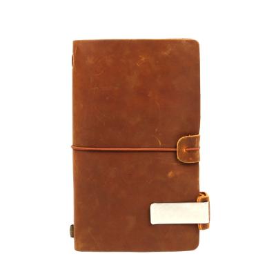 China High-grade leather men's notebook leather multi-card slot men's leather notebook for sale