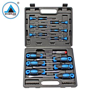 China Auto Repair Socket Set Slotted Mulit Multitools Key Ring Bit Rubber Handle Screwdriver High Quality Set for sale