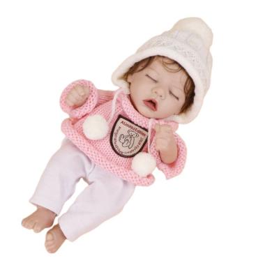 China Cartoon Toy Hot Sale 12 Inch Sleeping Realistic Silicone Baby Reborn Dolls for sale