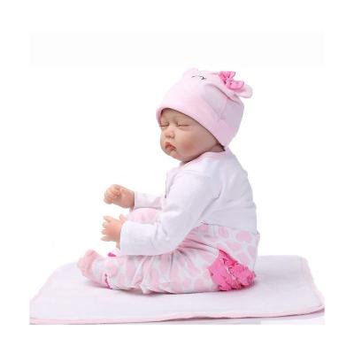 China Wholesale 22 Inch Reborn Realistic Baby Fashion Doll - Soft Silicone Girl Dolls Simulating Sleeping Bebe Christmas Gift for sale