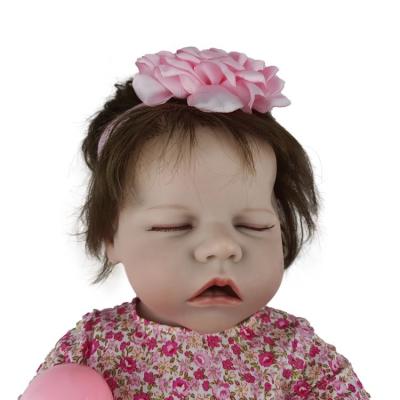 China Changeable Clothing 18 Inch Reborn Baby - Realistic Sleeping Newborn Doll Soft Silicone Vinyl Eye-Closed Doll Gift Toy For Children for sale