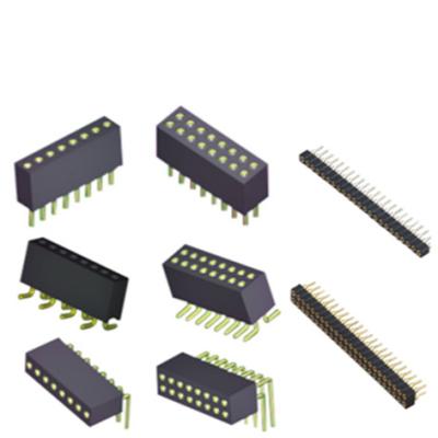 China PCB Board Pitch 1.778mm Pitch IC Female Socket Connector Machine Round Female Header H=7.0mm for sale