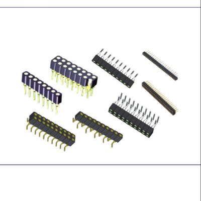 China Insulation height=4.3mm double row female sockets smd smt PCB connector vertical surface mount type pcb 1.27 header mount type for sale