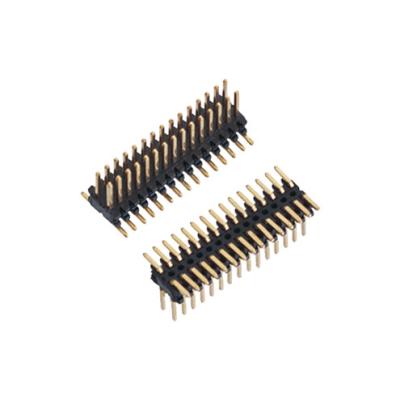 China Custom double row 2p-40p 2.54/2.0/1.27mm PCB panel SMT pitch pogo single pin plastic header pcb connector for sale