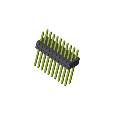 China PCB Round Pin 1.778mm Pitch Piastics Straight Size 3.0 Single Row Pin Connector Custom Header Connector for sale