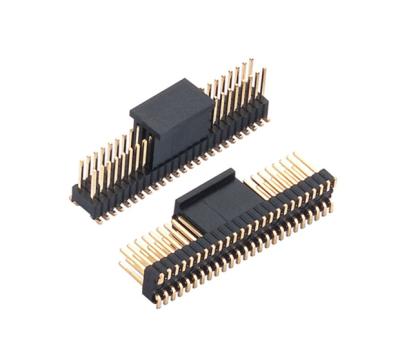 China PCB Board SMD SMT Gold Plated Breakable Male Pin Header 1.27 mm Pin Header Custom Connector for sale