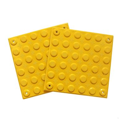 China Strong and durable high quality FRP/fiberglass reinforced plastics exterior floor tiles safety guiding tactile tiles for blinds for sale