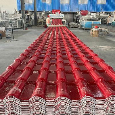 China ASA Synthetic Resin Roof Tiles Impact Resistant Impact Resistant for Villa Warehouse for sale