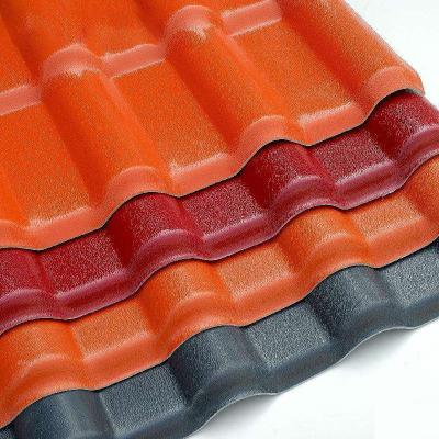 China Hot Selling Impact Resistant PVC ASA Red Gray Orange Synthetic Color Roofing Tile for sale