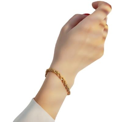 China Multi Size Miami Chain Bracelet Punk Punk Jewelry For Women Men 18K Gold Plated Stainless Chain Bracelet for sale