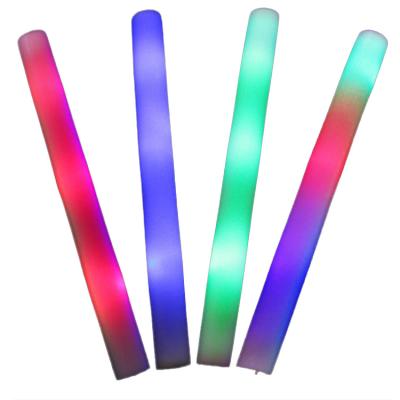 China Fast Shipping Multi Flashing Multi Flashing Foam Glow Stick Halloween Magic Wand LED Foam Glow Stick Party Bar Colorful Light Curtain Foam Glow Stick for sale