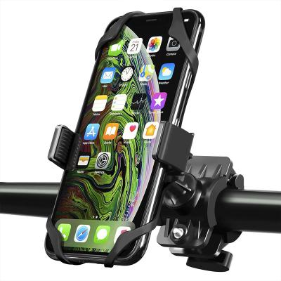 China 2022 hot sale silicone universal adjustable bicycle motorcycle scooter bike mount mobile phone holder for sale