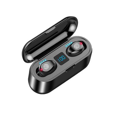 China 5.0 tws earbud f9 5 5c stereo wireless sports earphones 2000mah mini comfortable wearing tws waterproof free shipping for sale