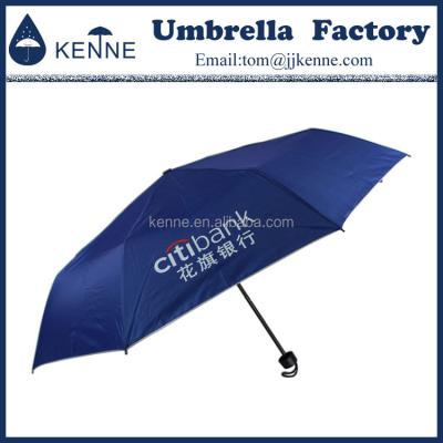 China Polyester factory hot sale cheap price 21 inch 170T polyester customized 3 times umbrella for sale