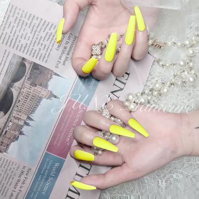 China Design 24 Pieces Nail Correction Beauty Matte Coffin Flat Artificial Press Covers Mainly Full On False Nails for sale