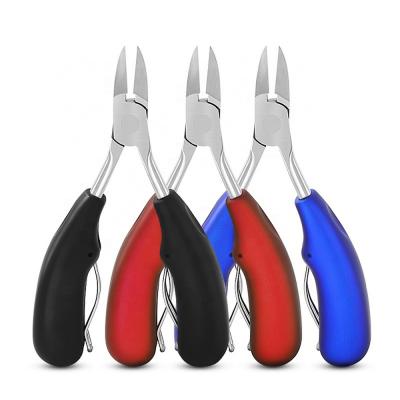 China Home Wholesale Stainless Cuticle Nipper Nail Cutter Clipper Salon Nail With Curved Sharpening Dead Edge Skin Manicure Nippers for sale