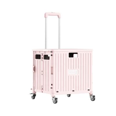 China Shopping and Sitting PP 55L Wholesale Foldable Shopping Family Trolley Expansion 4 Multi-Functation Wheels Stop Function for sale