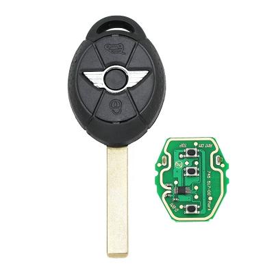 China FULL Plastic +Metal Remote Key 3 Button For BMW Mini 315MHZ / 433MHZ ID44 CHIP Uncut Blade for sale