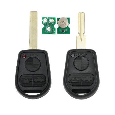 China Plastic Buttons Old EWS 315MHz or 433MHz Remote Key +Metal 3 FOB with ID44 PCF7935 Chip for BMW 7 SERIES Blades HU92 or HU58 for sale