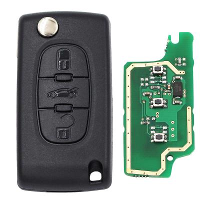 China 3 Button Car Remote Key 433MHZ ID46 Chip For Citroen C2 C3 C4 C5 C6 C8 Xsara Picasso SAXO Berlingo VA2 Uncut Blade K144001 for sale