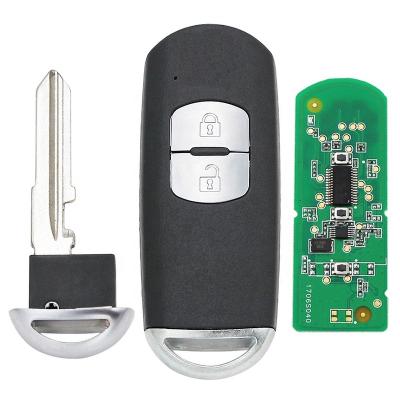 China 2 Button Remote Key Smart Card 434Mhz ID49 PCF7953 Master FOB Chip For Mazda CX-5 With Backup Key Blade K10061 for sale