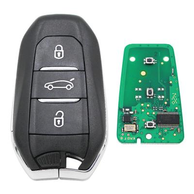 China Keyless-go 3 Button DS Smart Remote PCF7953 Chip ID46/4A Key 433MHz For Citroen C4 C4L With HU83/VA2 Backup Key K14016 K14017 K14018 K14019 for sale