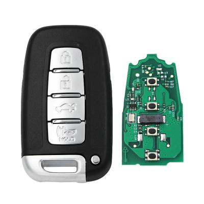 China 4 Button Smart Car Remote Key Sonata Genesis Equus Veloster Uncut Blade K164002 433MHz ID46 PCF7952 Chip For Hyundai IX35 IX45 Elantra for sale