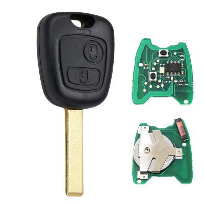 China 2 Buttons 433MHZ Keyless Car Remote Key For Peugeot 307 For Citroen C1 C3 Car Key HU83 Blade With PCF7961 Chip K174006 for sale