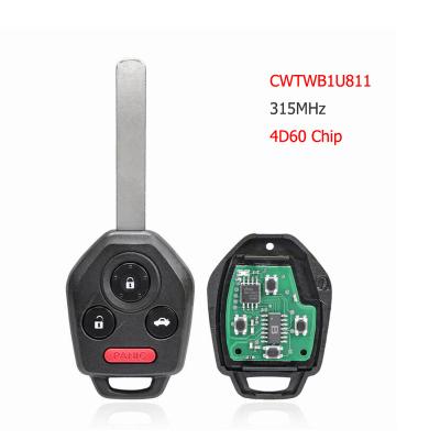 China CWTWB1U811 Remote Key Fob 4 Buttons 315MHz With 4D60 Chip For Subaru Legacy Inside 2011 2012 2013 2014 K22018 for sale