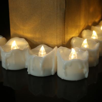 中国 Factory wholesale warm white flashing tear candle lights christmas decoration led candles electronic candles timing function 販売のため