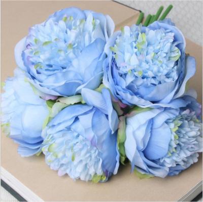 China 2021 Hot artificial holding flowers in bulk artificial wholesale silk flowers bouquet decorative for wedding for sale