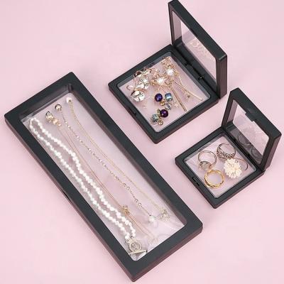 China Main Branded Jewelry Storge Box Packaging 3D Logo Frame Display Case Jewelry Necklace Floating Ring Bracelet Custom Floating Box Gift Packaging for sale