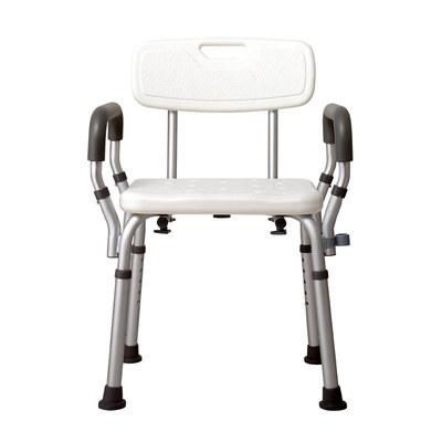 China Modern Hospital Medical Height Adjustable Folding Safety Bathroom Handicapped Disabled Shower Chair with Backrest for Elderly for sale