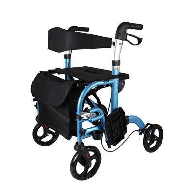 China Healthcare Equipment 4 Wheels Outdoor Adjustable Standing Patients Foldable Personal Elderly Training Mobility Aid for sale