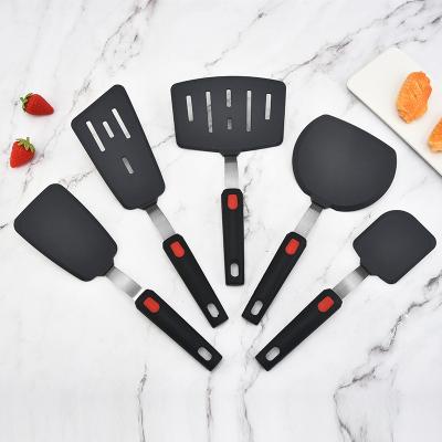 China Hot Selling Viable 5 Pieces Kitchen Accessories Kitchenware Silicone Cooking Silicone Kitchen Utensil Set Cooking Tool Kit for sale