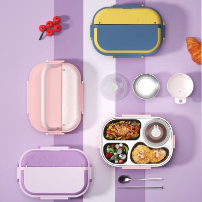 China Freshness Preservation Stainless Steel Insulation Lunch Box Office Worker Food Container Compartment Lunch Box Adults Kids Vacuum Insulation Lunch for sale