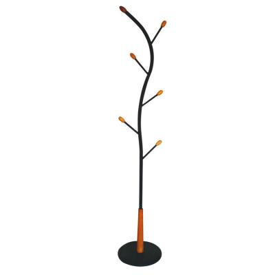 China Black Hall Tree Coat Rack Standing Plant Hanger Cactus Shaped Living Room Coat Rack WJD824 Home Furniture Metal Wood Hanger for sale