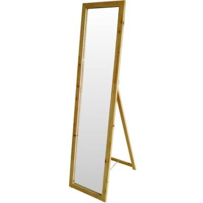 China New Design Solid Wood Frame Firm Simple Design Fixed Free Standing Mirror Mirrors In Iron Frame for sale