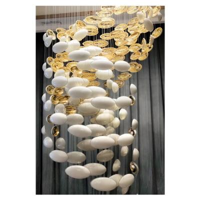 China EUROPEAN Modern Led Hanging Suspension Lights Hotel Lighting Luxury Chandeliers For Glass Ceiling Custom Pendant Lamp for sale