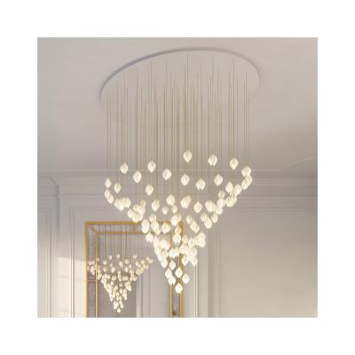 China Crystal Pendant Light Ball Chandeliers Warm Clear/White Glass Bubbles LED Modern Hanging Lights For Staircase for sale