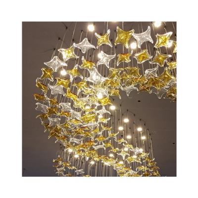 China European high quality non-standard custom made custom made hotel lobby club large project shop lamp ceiling crystal lamp for sale