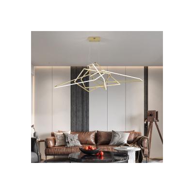 China Modern classic stainless steel gold plated led chnadlier home floors good 4 led modern nordic pendant lamp for sale