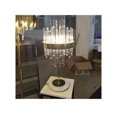 China Hotel Modern Golden Large Lobby Decorative European Crystal Floor Lamp for sale