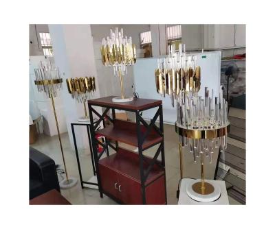 China Modern Decorative Stand Light Corridor Hall Hotel Hotel Crystal Chandelier Floor Lamp for sale