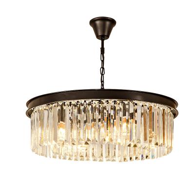 China Modern American Crystal Chandelier Around Small Light Simple Modern Living Room Dining Room Bedroom Study Lamp for sale